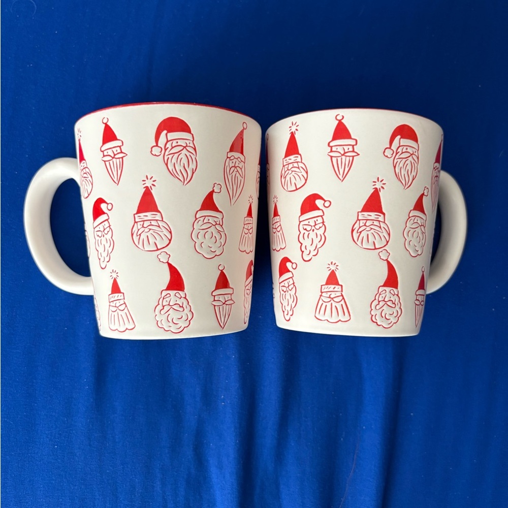 Wondershop Red and White Santa Mugs